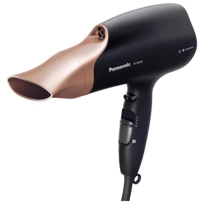 Panasonic EH-NA65CN825 Asciugacapelli 2000W tecnologia nanoe 3 velocita' 4 temperature 3 accessori colore Oro Nero