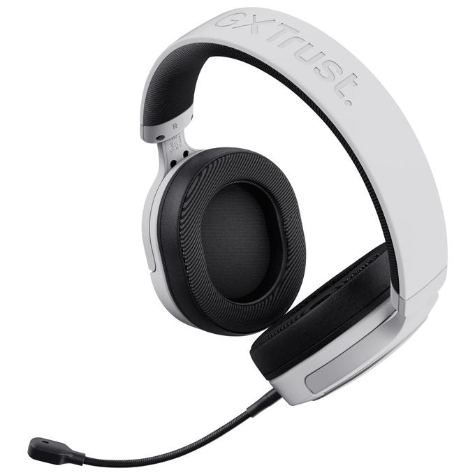 Trust Gaming GXT 498W Forta Cuffie Ecosostenibile PS5 e PS4 con Licenza Ufficiale PlayStation 5 Over-Ear Cavo da 1.2mt Microfono Staccabile Jack Audio 3.5mm Bianco