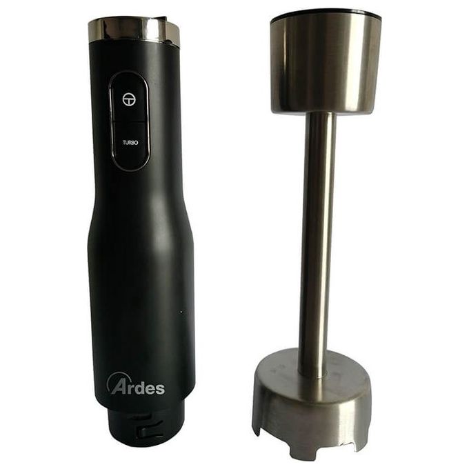 Ardes ARMIX03 Tritanium Frullatore ad Immersione 800 W 6 Velocita' Turbo Lame Titanio Bicchiere 1 L colore Nero Acciaio Inox