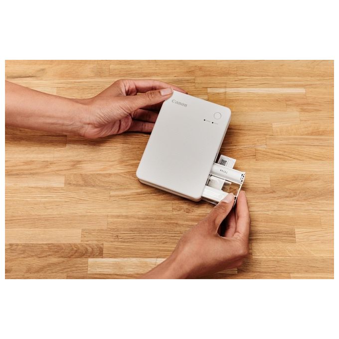 Canon QX20-WH SELPHY QX20 Stampante Fotografica Portatile Sublimazione Wi-Fi USB-C 2 Formati Adesivi colore Bianco