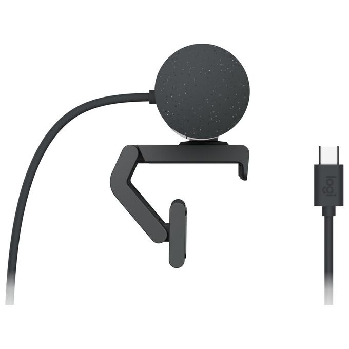 Logitech 960-001422 Brio 500 Webcam Full HD 1080p 60fps USB-C Doppio Microfono 90° colore Grafite