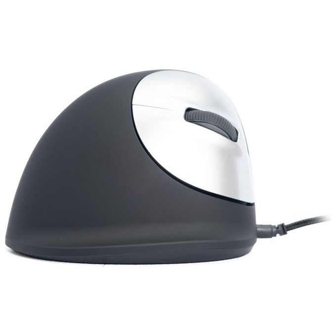 R-Go Tools RGOHELA HE Mouse Ergonomico Verticale Large Destrorso Cablato USB Ottico 3500 dpi colore Nero Argento