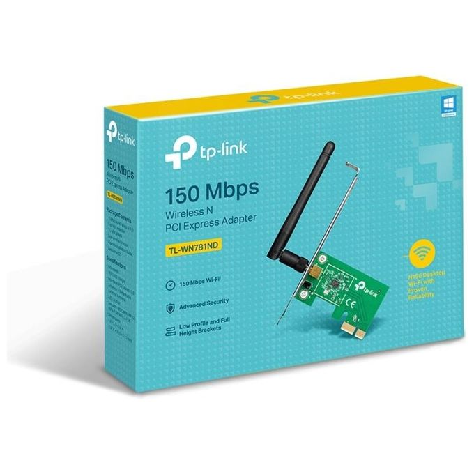 TP-Link TL-WN781ND Scheda Rete Wireless PCI Express Wi-Fi 150Mbit-s 2.4GHz