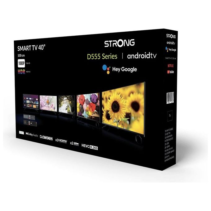Strong SRT40FD5553 Smart TV 40'' Full HD Android TV 11 DVB-T2 DVB-S2 DVB-C Wi-Fi HDR10 colore Nero