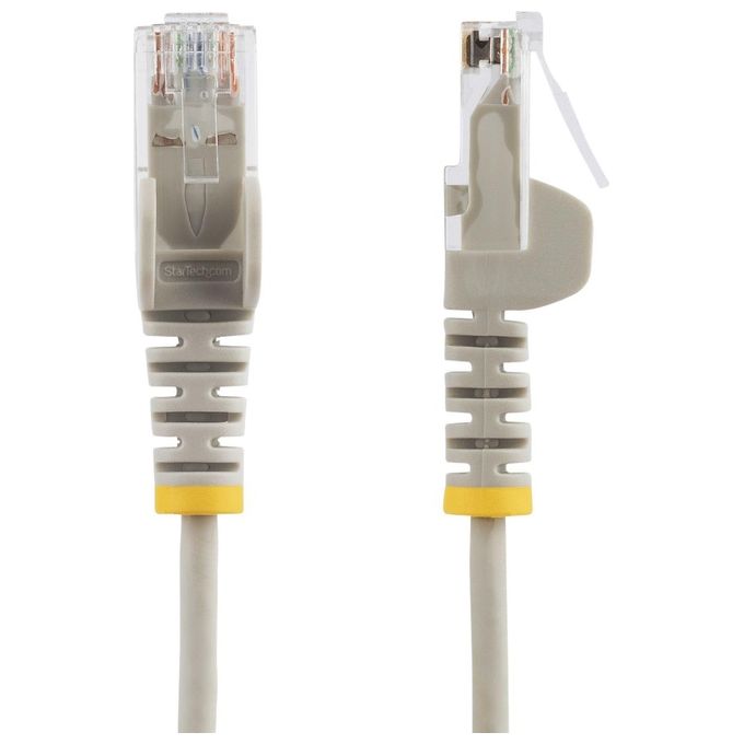 StarTech.com Cavo di Rete Ethernet Snagless CAT6 da 2mt Cavo Patch Antigroviglio Slim RJ45 Grigio