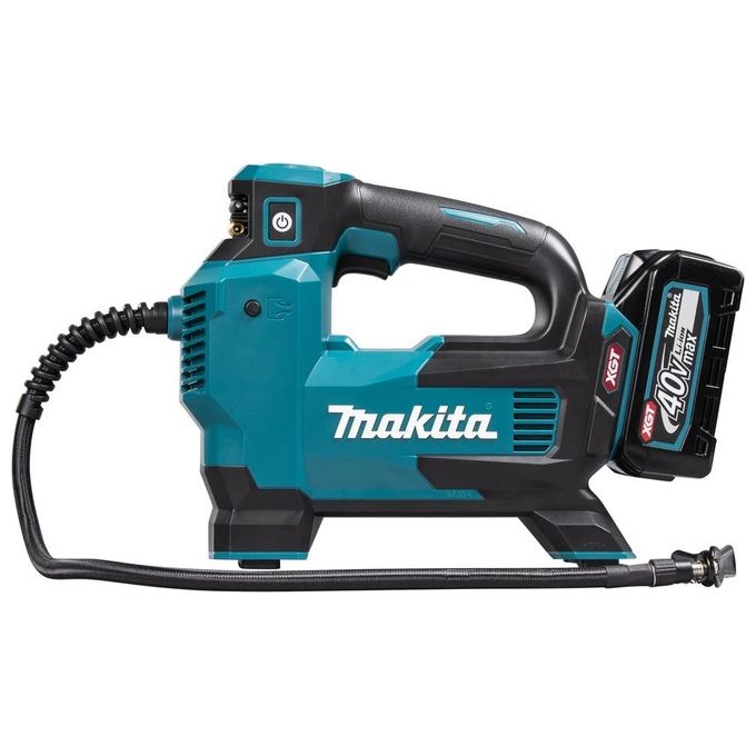 Makita MP001GZ Compressore Portatile a Batteria 40V max 11,1 bar 24 l-min con Display Digitale e Spegnimento Automatico colore Nero Blu