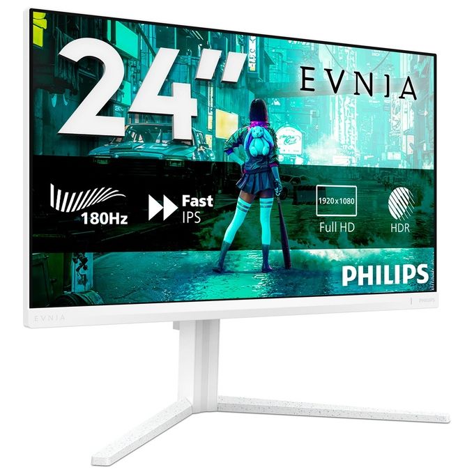 Philips 24M2N3201A-00 Evnia Monitor PC 23.8'' Full HD 1920 x 1080 Pixel IPS 180 Hz 1 ms colore Bianco