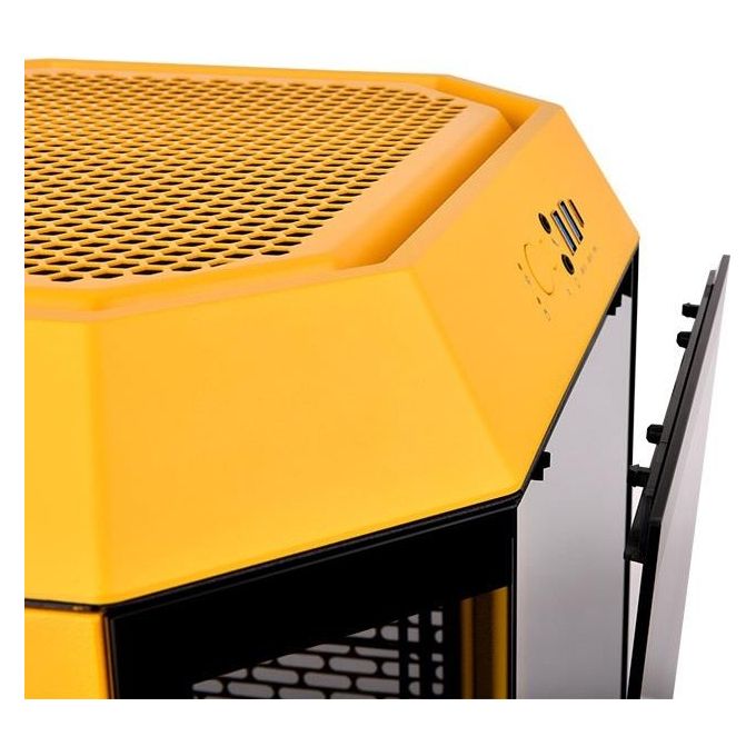 Thermaltake CA-1Y4-00S4WN-00 The Tower 300 Micro Tower PC Case Fattore di forma Micro ATX e Mini ITX con Pannelli in Vetro Temperato colore Giallo