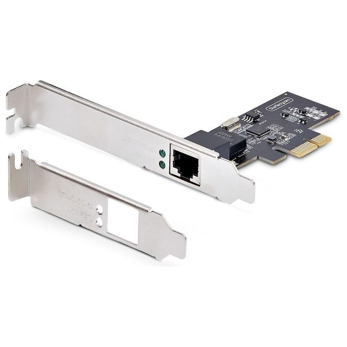 StarTech PR12GI-NETWORK-CARD Scheda di Rete PCIe 1 Porta 2.5 Gbps Intel I225-V NBASE-T Multi-Gigabit PCI Express colore Nero