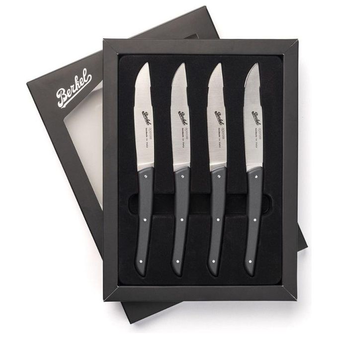 Berkel Set Coltelli da Bistecca 4 Pezzi Color Nero