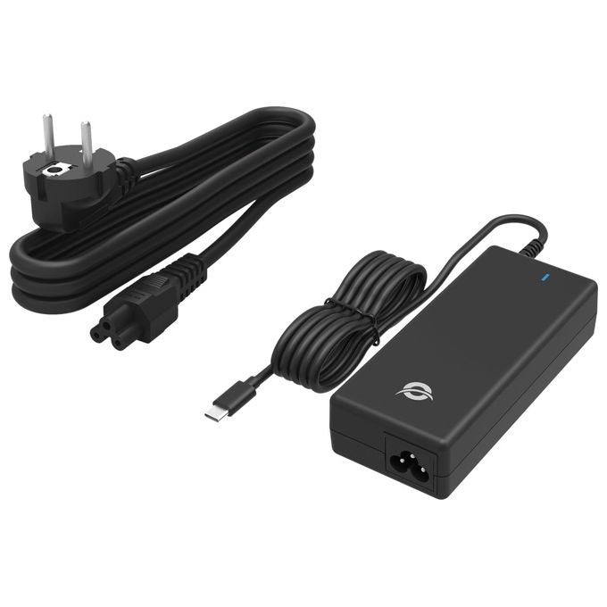 Conceptronic OZUL03BE Alimentatore Universale Notebook USB-C 100W GaN PD 3.0 PPS colore Nero