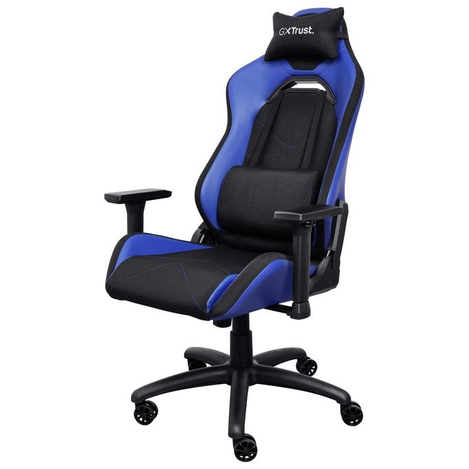 Trust 25131 GXT 714 RUYA Sedia per gaming universale Schienale e braccioli regolabili Pelle sintetica (PU) Legno FSC colore Nero Blu