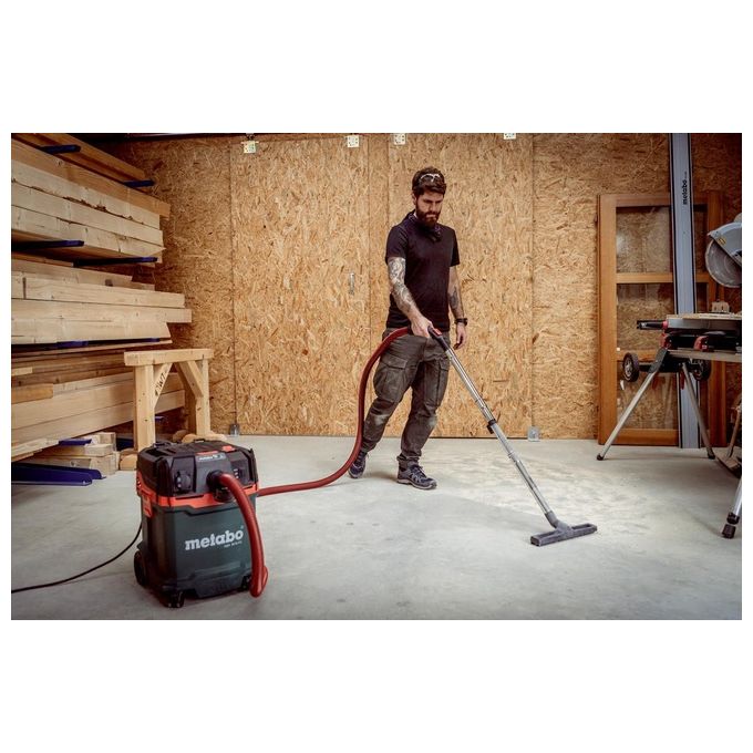 Metabo 602087000 ASA 30 M PC Aspiratore universale umido-secco classe M 30 L 1200 W PressClean antistatico colore Nero