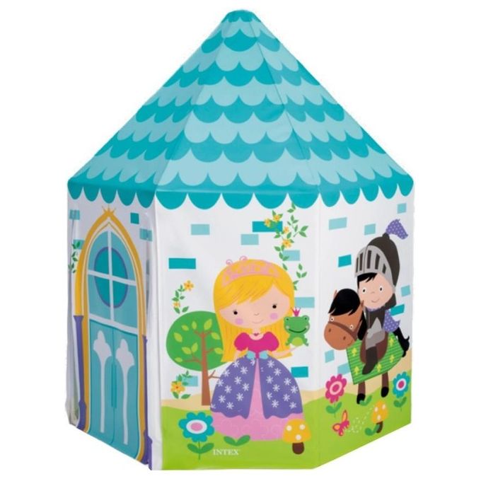 Intex 44635NP Tenda Principesse Tenda da Gioco per Bambini in Vinile 0,20 mm con Struttura in Plastica Facile da Montare colore Multicolore
