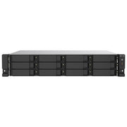 QNAP TS-1273AU-RP-8G TS-1273AU-RP-8G NAS Rack 2U Ryzen V1500B 8 GB DDR4 12 Bay 2.5GbE colore Nero Grigio Alluminio