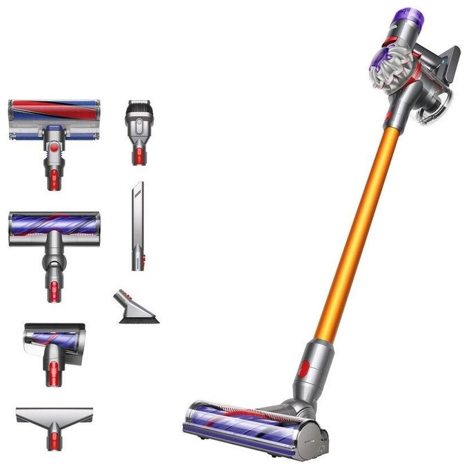 Dyson SV25 V8 Absolute Aspirapolvere Senza Filo Ciclonica 0.54 L 115 AW autonomia 40 min 75 dB colore Argento e Giallo
