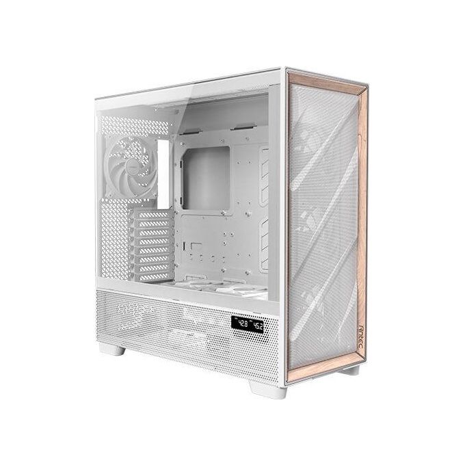 Antec FLUX PRO W Geh Antec FLUX PRO White Midi Tower con Design Flusso d'Aria Multidirezionale e Supporto GPU Verticale colore Bianco
