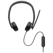Dell WH3024 Auricolare Cablato a Padiglione USB Tipo-C Cancellazione Rumore AI Certificato Teams Zoom colore Nero