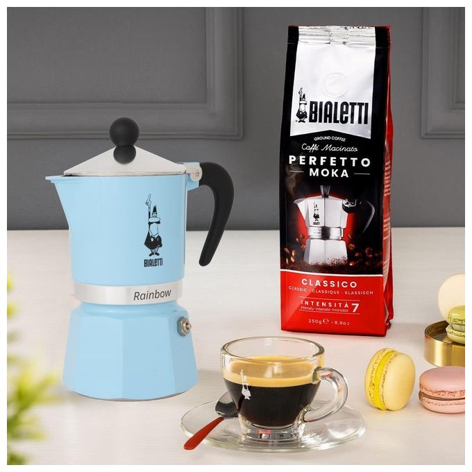 Bialetti Rainbow Moka 1 Tazza Azzurra