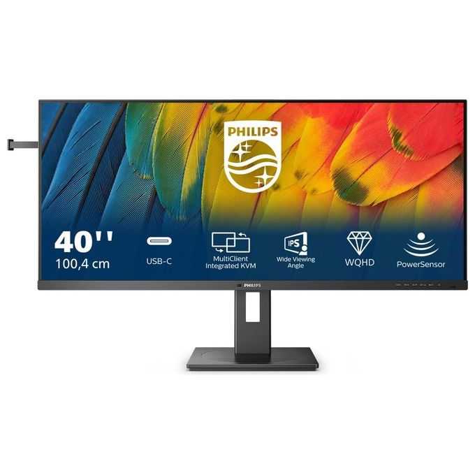 Philips 40B1U5600-00 Serie 5000 Monitor PC 40'' IPS UWQHD 3440x1440 21:9 USB-C Docking 100W HDR400 100Hz colore Nero