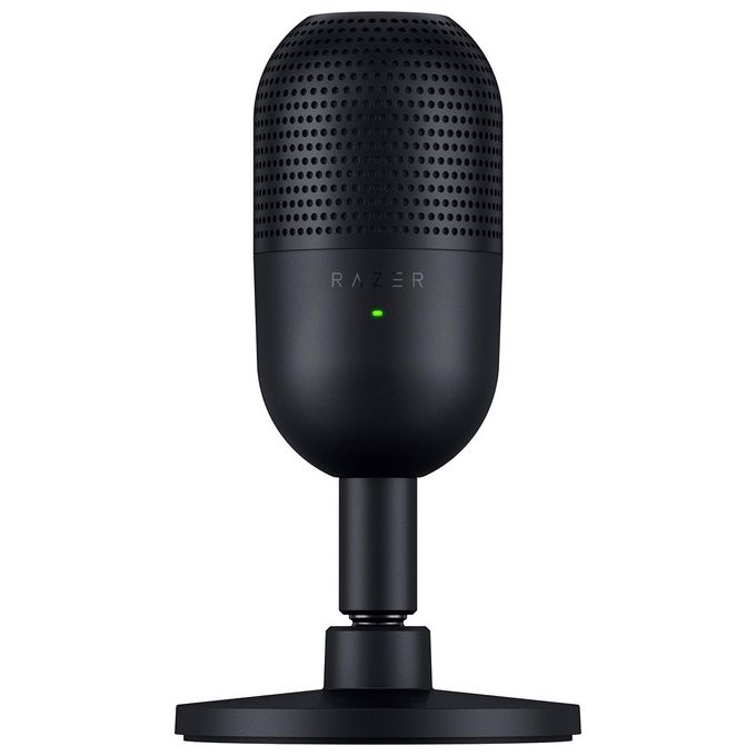 Razer RZ19-05050100-R3M1 Seiren V3 Mini Microfono da Tavolo USB Ultracompatto Capsula 14 mm Supercardioide Tap-to-Mute con LED Supporto Regolabile colore Nero