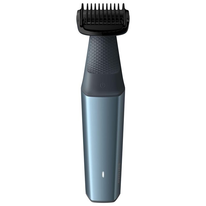 Philips BG3027-05 Bodygroom Series 3000 Rasoio elettrico corpo e inguine bagnato e secco 3 pettini autonomia 60 min colore Nero Blu