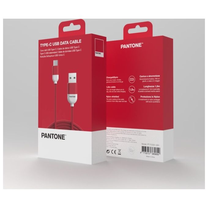 Celly Cavo Usb a Usb-C Pantone Rosso