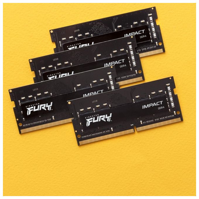 Kingston KF432S20IBK2-32 FURY Impact Memoria RAM 32GB DDR4 3200MHz CL20 SODIMM Kit 2x16GB 1.2V