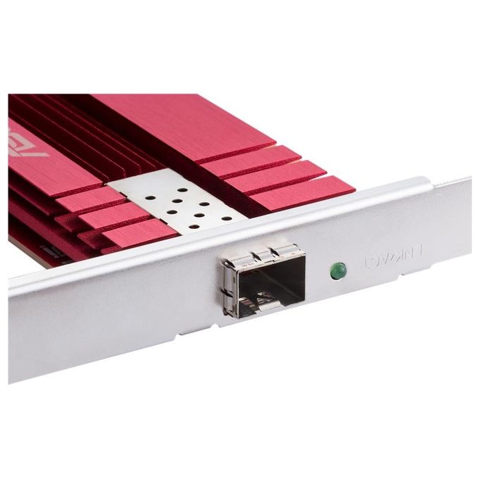 Asus XG-C100F Scheda di Rete PCIe 10 Gigabit Ethernet Fibra SFP+ QoS Plug and Play colore Rosso
