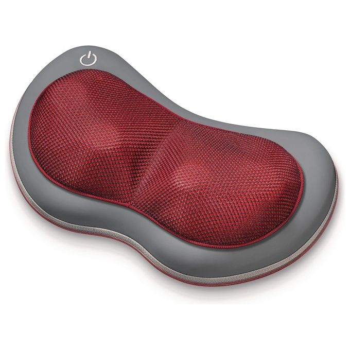 Beurer 64303 Cuscino Massaggiante Shiatsu con Funzione Riscaldamento e Spegnimento Automatico dopo 20 min colore Grigio Rosso