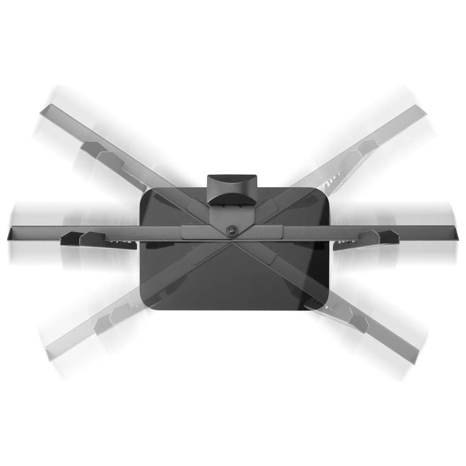 One For All 8716184076527 WM2670 Supporto TV da Tavolo Regolabile in Altezza 5 Posizioni Rotazione 70° VESA 100x100 a 600x400 Peso Massimo 40 Kg colore Nero
