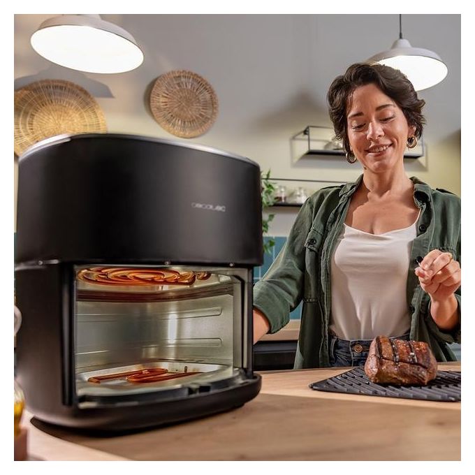 Cecotec A01 EU01 100500 CecofryandGrill Friggitrice ad aria 6,5 L 2200 W 12 programmi display LCD colore Nero