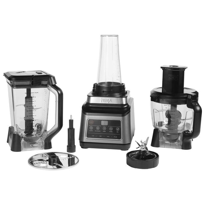 Ninja BN800EU Robot Da Cucina 3-In-1 Con Auto-iQ 1200 W Ciotola Da 1.8 Litri Caraffa Da 2.1 L Bicchiere Da 0.7 L 2.1 Litri Nero Argento