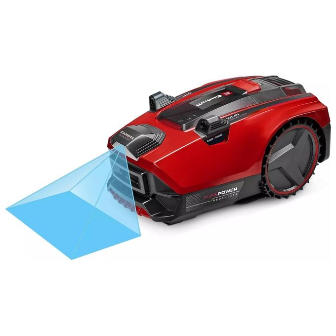 Einhell 3413975 Flexo Cam Plus 600 Tagliaerba robotizzato Superficie fino a 600 m² Altezza taglio 20-60 mm Wi-Fi App Control colore Nero Rosso Argento