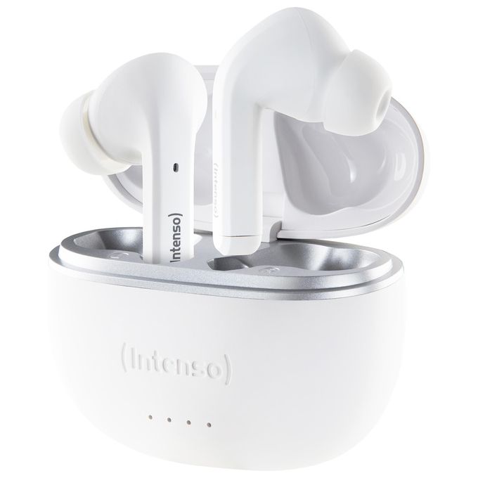 Intenso 3720302 White Buds T302A Auricolari TWS In Ear ANC Bluetooth 5.3 35 ore IPX4 colore Bianco