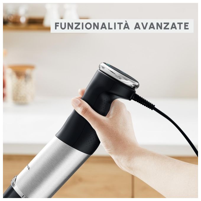 Moulinex DD6718 QuickChef+ Frullatore ad Immersione 1000 W 20 Velocita' Turbo Bicchiere 0,8 L colore Nero Acciaio Inox