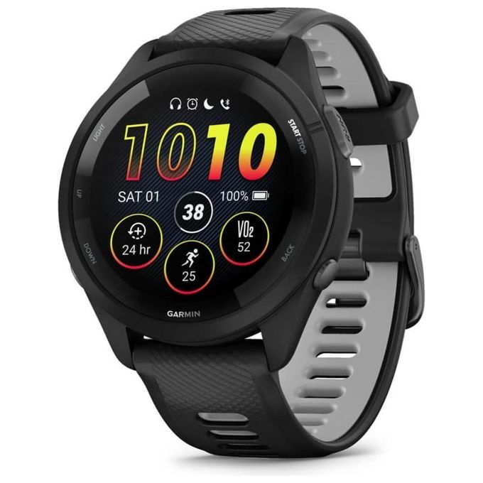 Garmin 010-02810-10 Forerunner 265 Smartwatch GPS AMOLED 1.3'' 46mm Cardiofrequenzimetro SpO2 Batteria 15 giorni colore Nero