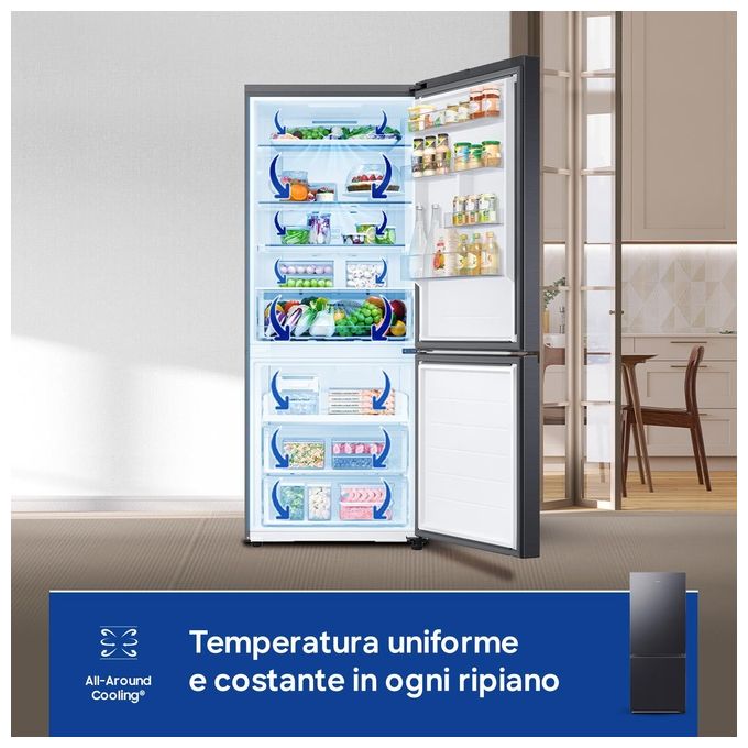 Samsung RB50DG601EB1EF F1rst 75 AI Frigorifero Combinato 508 L 192 cm Classe E 35 dB No Frost SpaceMax Wi-Fi colore Antracite