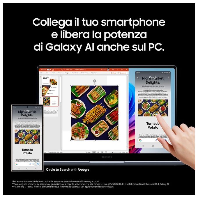 Samsung NP940XMA-KB1IT Galaxy Book4 Edge Notebook 14'' Snapdragon X Elite 16GB RAM 512GB SSD Windows 11 Home colore Sapphire Blue