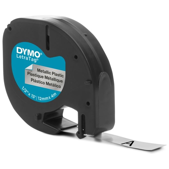 Dymo Nastro Letratag 12mmx4m Met Argento
