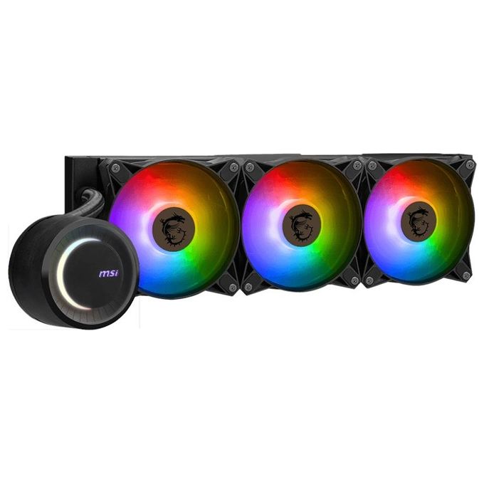 MSI 306-7ZW6E17-C24 MAG CORELIQUID E360 Kit di raffreddamento a liquido 3 ventole 120mm ARGB pompa 3000 rpm radiatore 39,4x11,9x2,7 cm colore Bianco