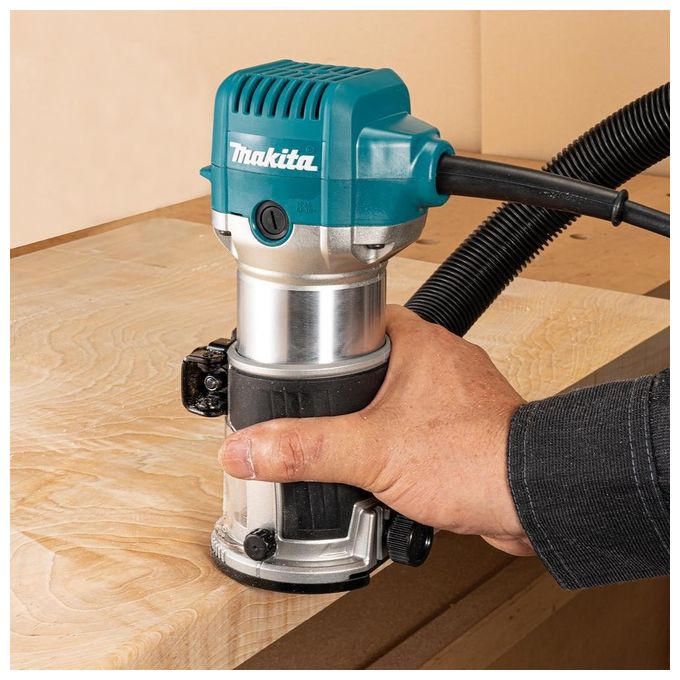 Makita RT0702CX2J Fresatrice Multifunzione 710 W 10000 34000 rpm Velocita' Variabile Avvio Progressivo colore Nero