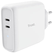 Trust 25381 Maxo Caricatore Universale 65 W con 2 Porte USB-C Ricarica Rapida PPS colore Bianco