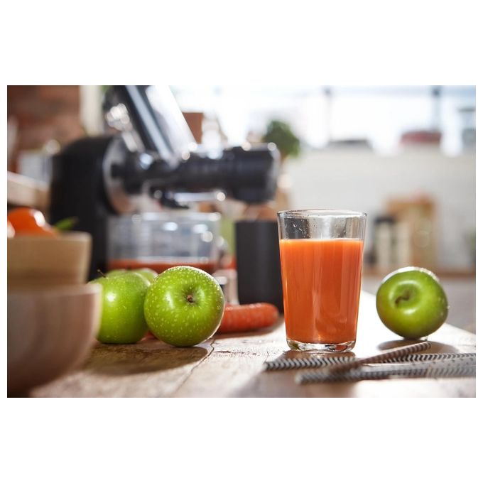 Philips HR1889-70 Viva Collection Estrattore di Succo Slow Juicer 150W Apertura XL 70mm 1L colore Nero