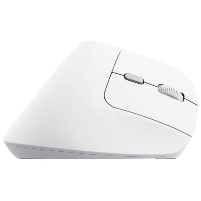 Trust BAYO II Mouse Ergonomico Verticale Wireless RF Ottico 2400 DPI Ricaricabile USB-C colore Bianco