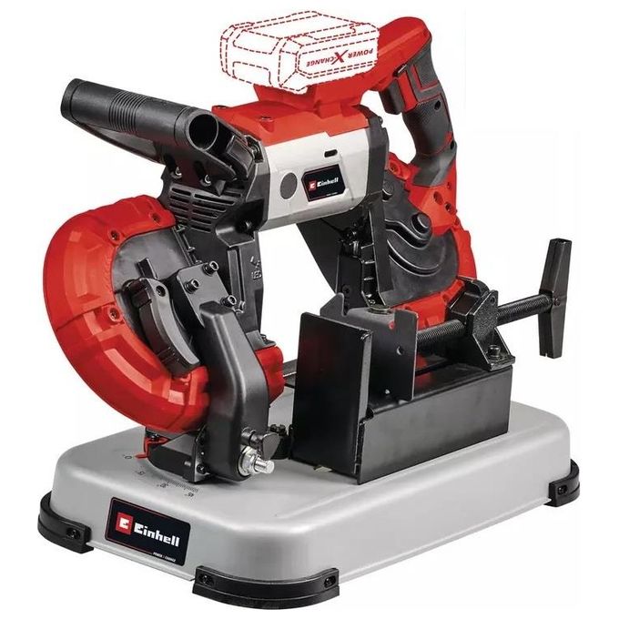 Einhell 4504215 TE-MB 18-127 U Li-Solo Sega a Nastro a Batteria 18 V Altezza Taglio 115 mm Larghezza Taglio 127 mm Angolo Regolabile 0°-47° colore Nero