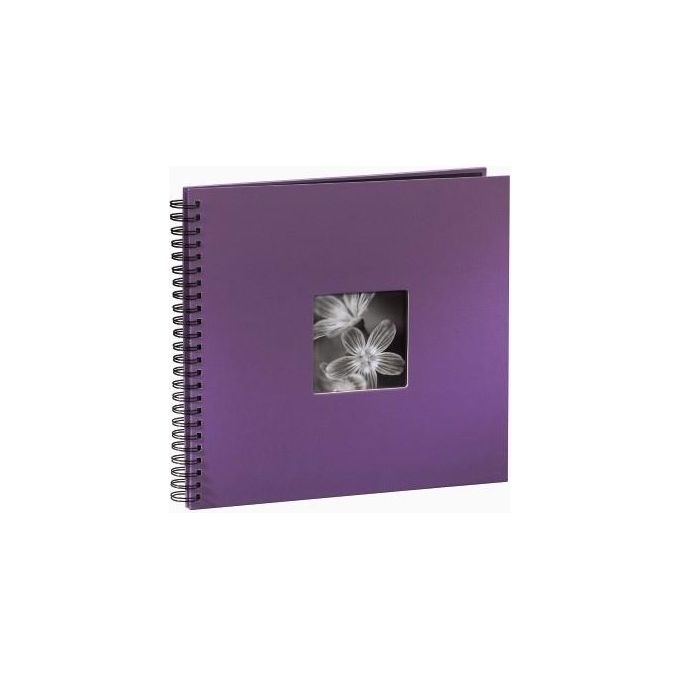 Hama Fine Art Album Fotografico e Portalistino a Spirale  Viola 36x32cm 50 Pagine Nere