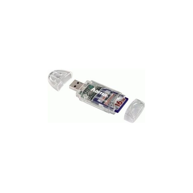 Hama Lettore Per Sd, Microsd,mmc,usb 2.0 Trasparente