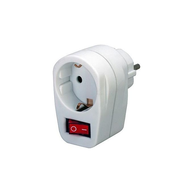Brennenstuhl Presa Adattatore con Interruttore Bianco
