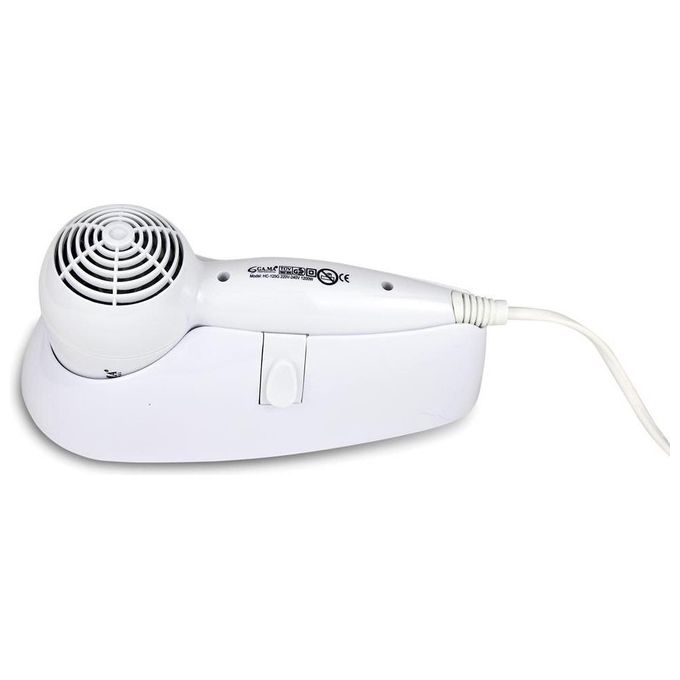 Ga.Ma A21.805 Asciugacapelli da parete 1200 W Tecnologia con motore DC 2 velocita'-temperature Colpo d'aria fredda Supporto a muro integrato Colore Bianco